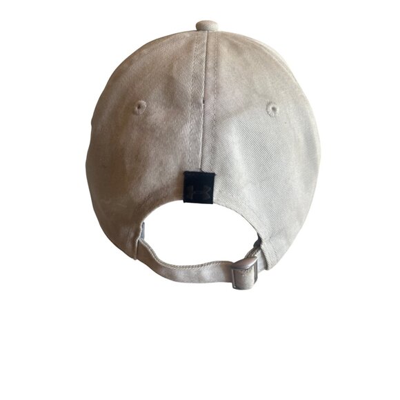 Under Armour Project Rock Adjustable Cotton Cap Mens Beige - Picture 3 of 5